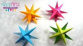 ESTRELLAS 3D de PAPEL Fácil  DIY  3D PAPER STARS easy [upl. by Holden435]