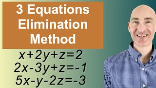 Solving Systems of 3 Equations Elimination [upl. by Andy]