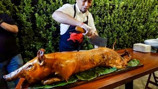 15Hour Filipino Food Tour in Pampanga amp Manila Philippines  HUGE LECHON with Makansutra [upl. by Eiramllij]