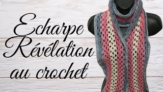 Comment faire une écharpe facile au crochet  tuto en pas à pas [upl. by Nosylla]