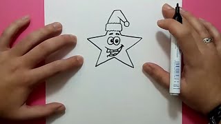 Como dibujar una estrella paso a paso 4  How to draw a star 4 [upl. by Drawde922]