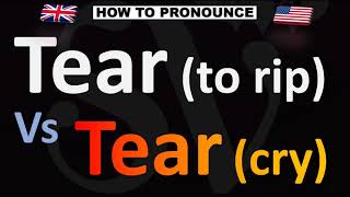 How to Pronounce TEAR Vs TEAR [upl. by Nananne926]