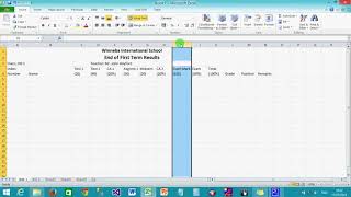 How to create Student Gradebook using Ms Excel [upl. by Damek]