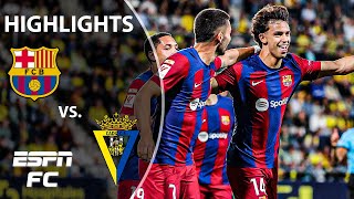 Barcelona vs Cadiz  LALIGA Highlights  ESPN FC [upl. by Leksehcey527]