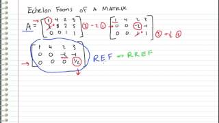 Linear Algebra  6  REF and RREF Echelon Forms [upl. by Abott]