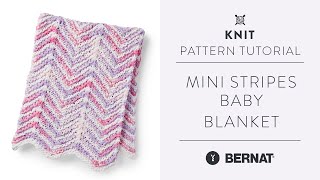 Easy Chevron Knit Baby Blanket Tutorial  With Chenille yarn [upl. by Bradly]