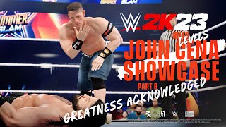 WWE 2K23 Showcase Mode  Part 9  Greatness Acknowledged  John Cena vs Roman Reigns [upl. by Ydnem87]