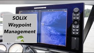 Humminbird SOLIX  Waypoint management  The Technological Angler [upl. by Rj]