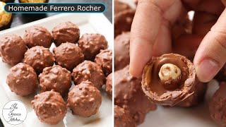 Ferrero Rocher Style Chocolate At Home  Center Filled Chocolate Bomb  The Terrace Kitchen [upl. by Vanhomrigh]