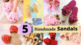 5 Handmade Sandals And Flip Flops From Old Slippers And Cardboard [upl. by Mears]