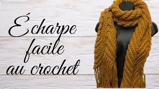 Comment faire une écharpe facile et rapide au crochet  tuto en pas à pas [upl. by Oliana]