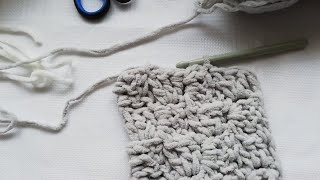 C2c crochet using chunky chenille yarn corner to corner tutorial Crochet Nuts [upl. by Madea]