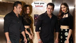 Salman Khan and Saiee Manjrekar JABARDAST Entry at Ramesh Tauranis Diwali Party 2019  Many Celebs [upl. by Araht]