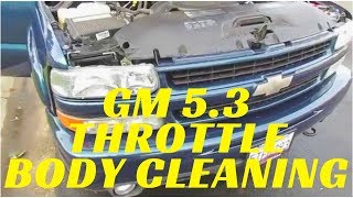 GM 20002006 53 Vortec Throttle Body  MAF Cleaning [upl. by Sauncho57]