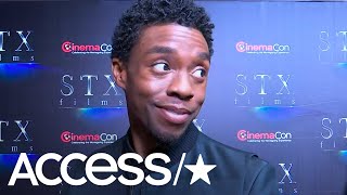 Chadwick Boseman Expertly Swerves Any Avengers Endgame Talk Im Dead  Access [upl. by Mauretta]