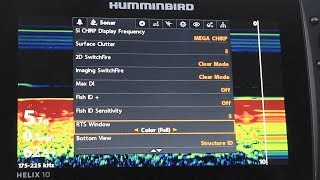 Humminbird HELIX How to Adjust RTS Window RealTime Sonar [upl. by Dorlisa]