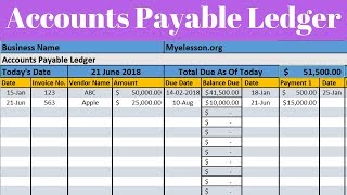 Make Accounts Payable Report in Excel [upl. by Canon]