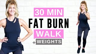 30 Minute FAT BURNING Walking Workout For Women Over 50 [upl. by Akemhs]