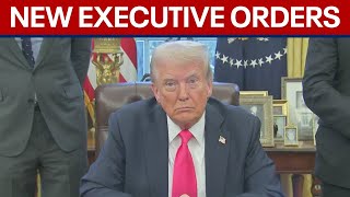 President Trump signs new executive orders [upl. by Ynner919]