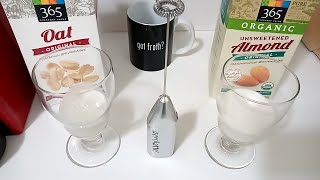 Oat Milk vs Almond Milk part 2 Frothing Test [upl. by Jacey]