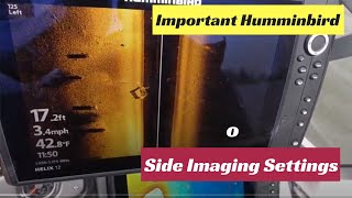 Important Humminbird Side Imaging Settings [upl. by Naraj]