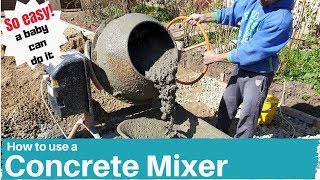 How to Mix Concrete with a Cement Mixer [upl. by Iv]