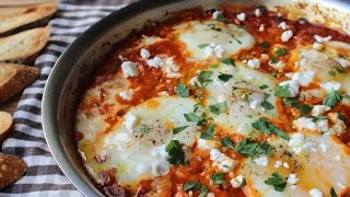 Shakshuka Recipe Eggs Poached in Spicy Tomato Pepper Sauce  Food Wishes [upl. by Francisca]