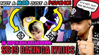 SB19 BAZINGA  OFFICIAL LYRIC VIDEO InDepth Breakdown FANBOY REACTION [upl. by Jorey67]