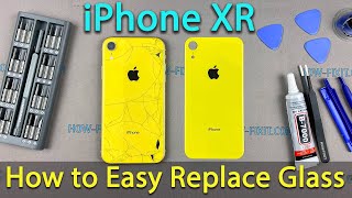 iPhone XR Easy Glass Replacement Without Disassembling [upl. by Lleroj]