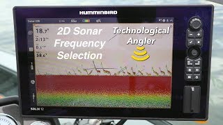 Humminbird SOLIX  2D Sonar Frequency Selection  The Technological Angler [upl. by Chura]