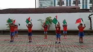 Wavin flag kindergarten dance Batari School [upl. by Larimer]