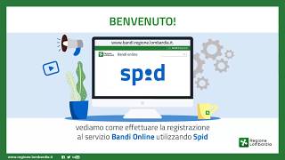 Registrazione al servizio bandi online di Regione Lombardia con SPID [upl. by Marquita]