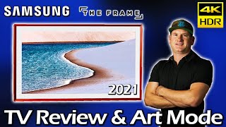 Samsung The Frame QLED 4K Smart TV 2021 Full Review amp Art Mode [upl. by Elhsa]