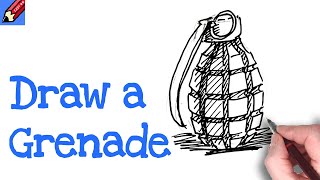 How to draw a Hand Grenade Real Easy [upl. by Ahsiniuq]