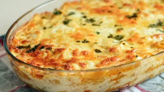 White Sauce Pasta And Chicken Bake  Creamy Bechamel Sauce [upl. by Creighton]