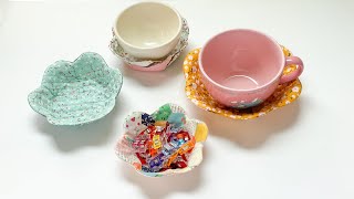 How to sew Flower Bowl Cozies  DIY Bowl Potholder  Fabric Bowl [upl. by Branden565]