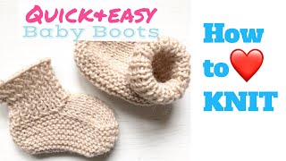 StepByStep Baby Booties Knitting Tutorial  DIY Knitting  Knitting House Square [upl. by Amaj]