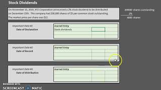 Stock Dividends  Journal Entries [upl. by Comstock]