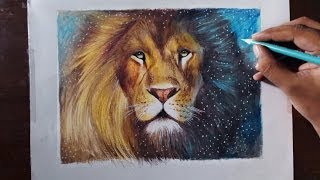 Drawing A Lion Aslan  Animal series 3  Prismacolor pencils [upl. by Rezzani801]