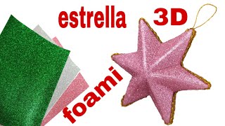 Cómo hacer Estrellas Navideñas de Foami fácil y rápido ⭐ [upl. by Luba]