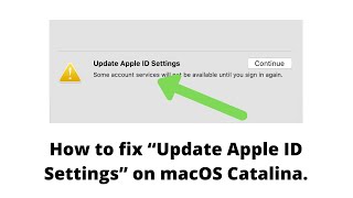 how to fix update apple id settings on mac [upl. by Yuhas]