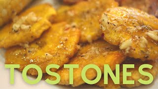 Tostones Green Fried Plantains with Crushed Garlic Oil [upl. by Adianez]