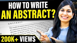 How to write an Abstract  For research paper and project reports [upl. by Spiros894]