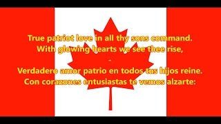 Himno nacional de Canadá  Anthem of Canada ENES letra [upl. by Duwad746]