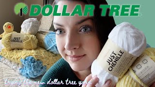 Premier Just Chenille Yarn  Dollar Tree Yarn Review [upl. by Wesle179]