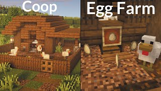 Minecraft Automatic Egg Farm  Chicken Coop [upl. by Nomrej]