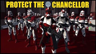 Foxs Coruscant Guard Clones Protect the Senate  Men of War Star Wars Mod Battle Simulator [upl. by Mauretta]