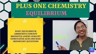 Plus one chemistryChapter 7Equilibriumpart 8 [upl. by Deerc]