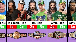 Roman Reigns Vs John Cena WWE Championship Comparison [upl. by Art]