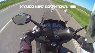 Kymco New Downtown 125i  Max Speed  Rolki Rollen 115g [upl. by Abdu]